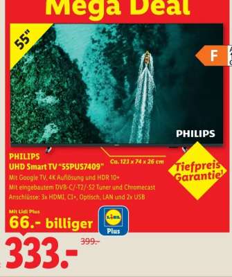 Philips UHD Smart TV "55PUS7409"