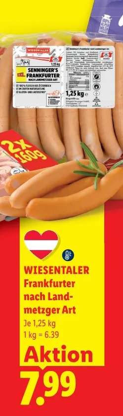 WIESENTALER Frankfurter nach Landmetzger Art