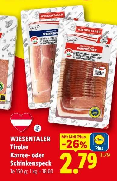 WIESENTALER Tiroler Karree- oder Schinkenspeck