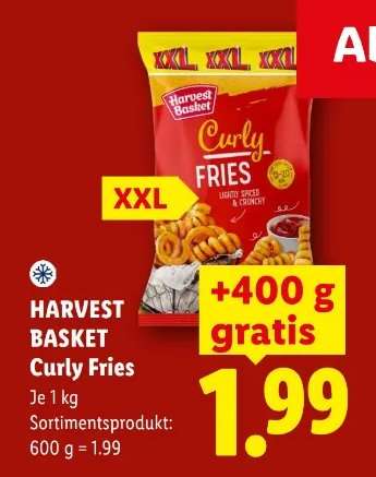 Harvest Basket Curly Fries