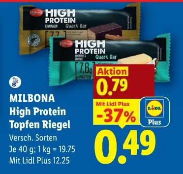MILBONA High Protein Topfen Riegel