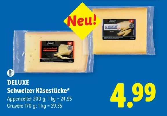 DELUXE Schweizer Käsestücke