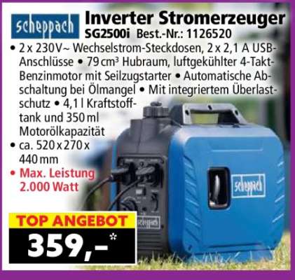scheppach Inverter-Stromerzeuger