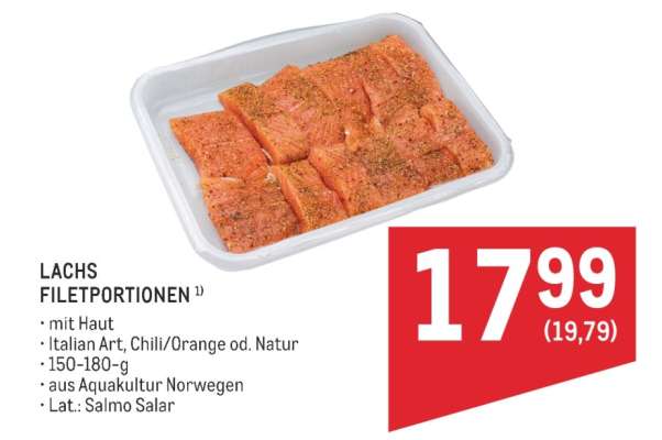 Lachs Filetportionen
