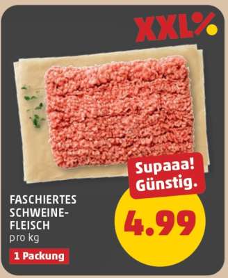 Faschiertes schweinefleisch