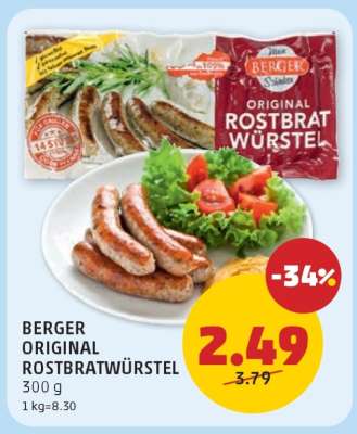 Berger Original Rostbratwürstel