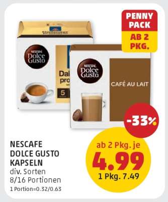 NESCAFÉ DOLCE GUSTO KAPSELN