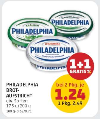 PHILADELPHIA BROTAUFSTRICH