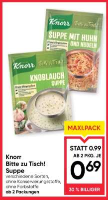 Knorr Bitte zu Tisch Suppe