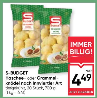S-BUDGET Haschee- oder Grammelknödel nach Innviertler Art