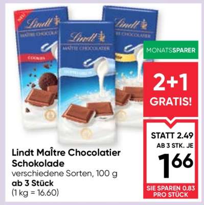 Lindt Maître Chocolatier Schokolade