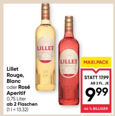 Lillet Rouge, Blanc oder Rosé Apéritif