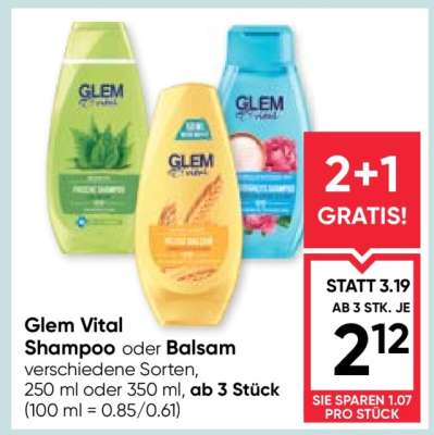 Glem Vital Shampoo oder Balsam