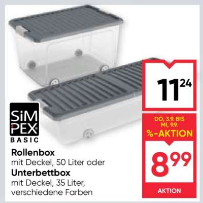 Rollenbox oder Unterbettbox