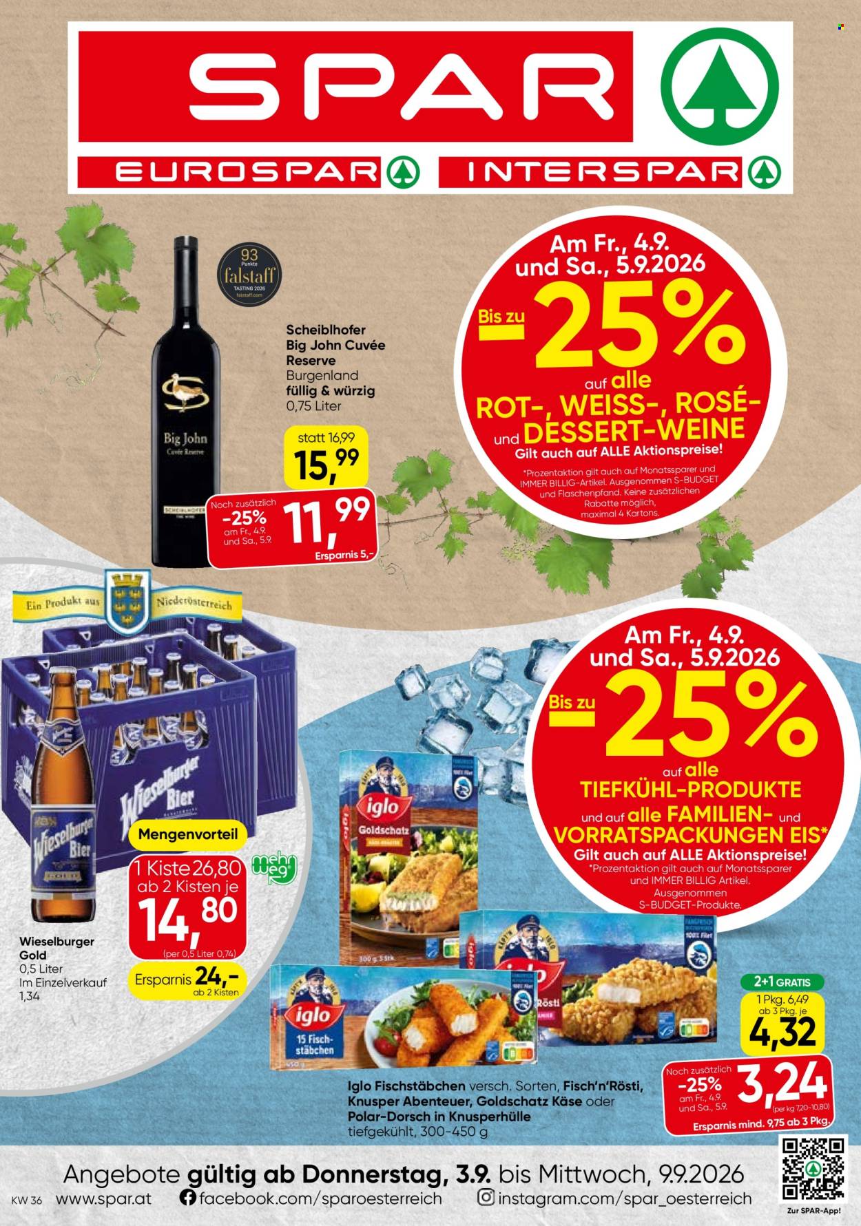 Angebote SPAR - 3.9.2026 - 9.9.2026. Seite 1