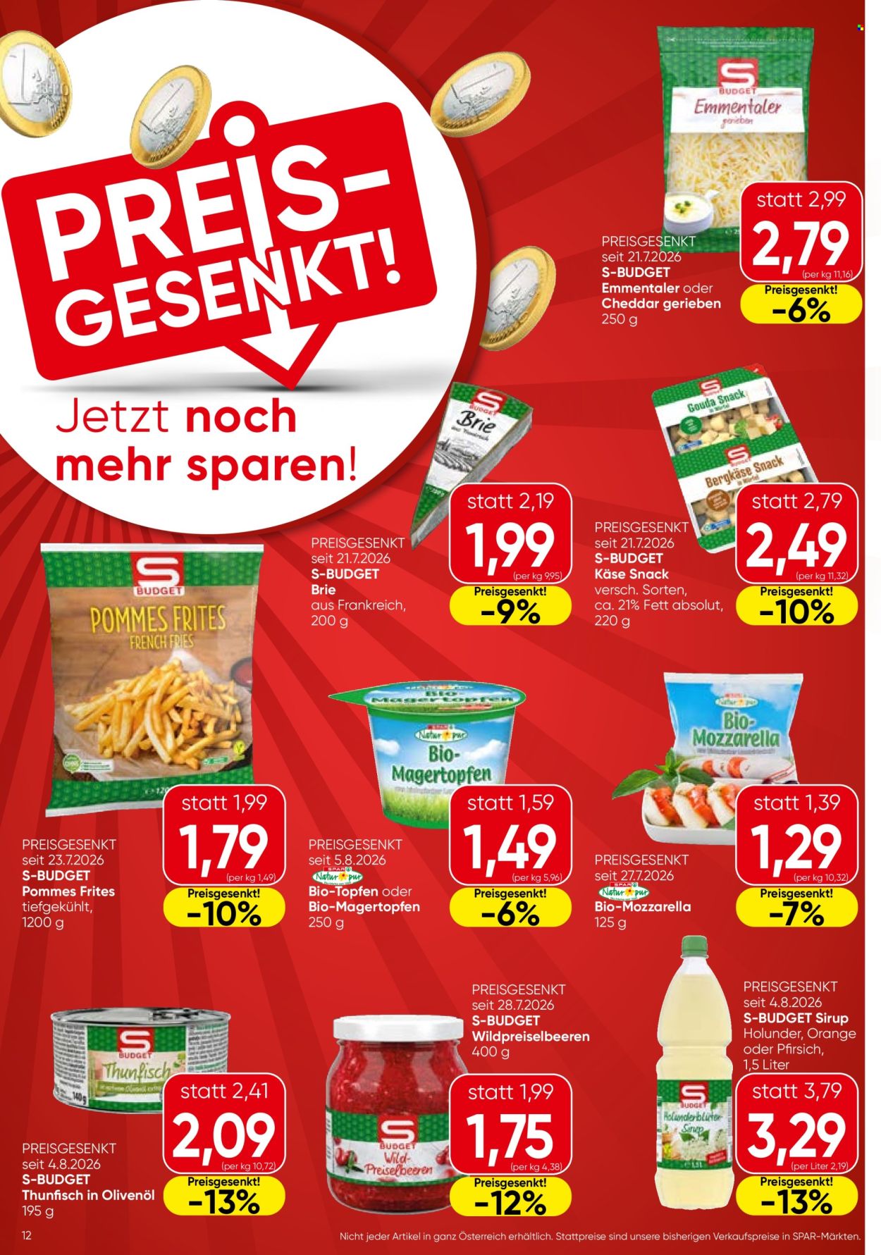 Angebote SPAR - 3.9.2026 - 9.9.2026. Seite 12