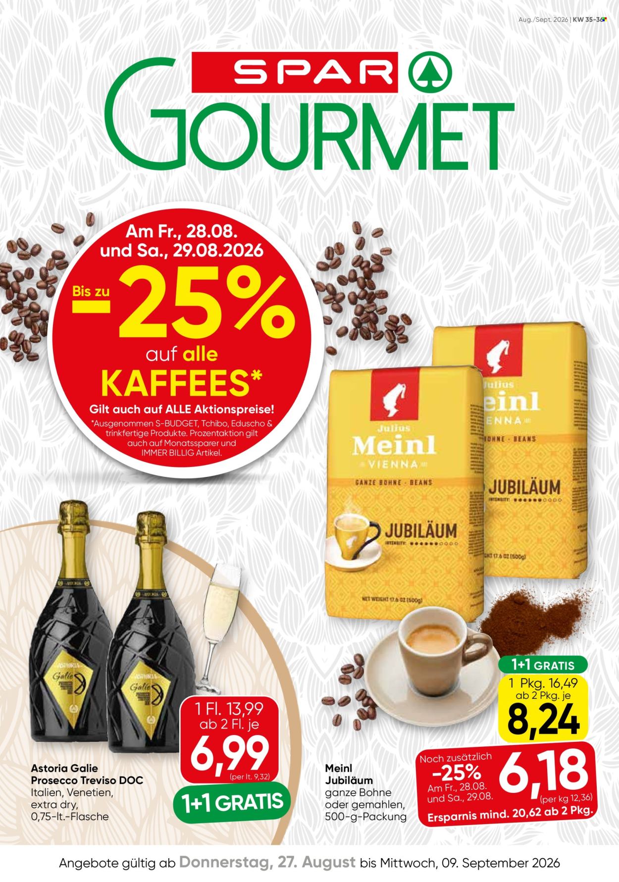 Angebote SPAR - 27.8.2026 - 9.9.2026. Seite 1