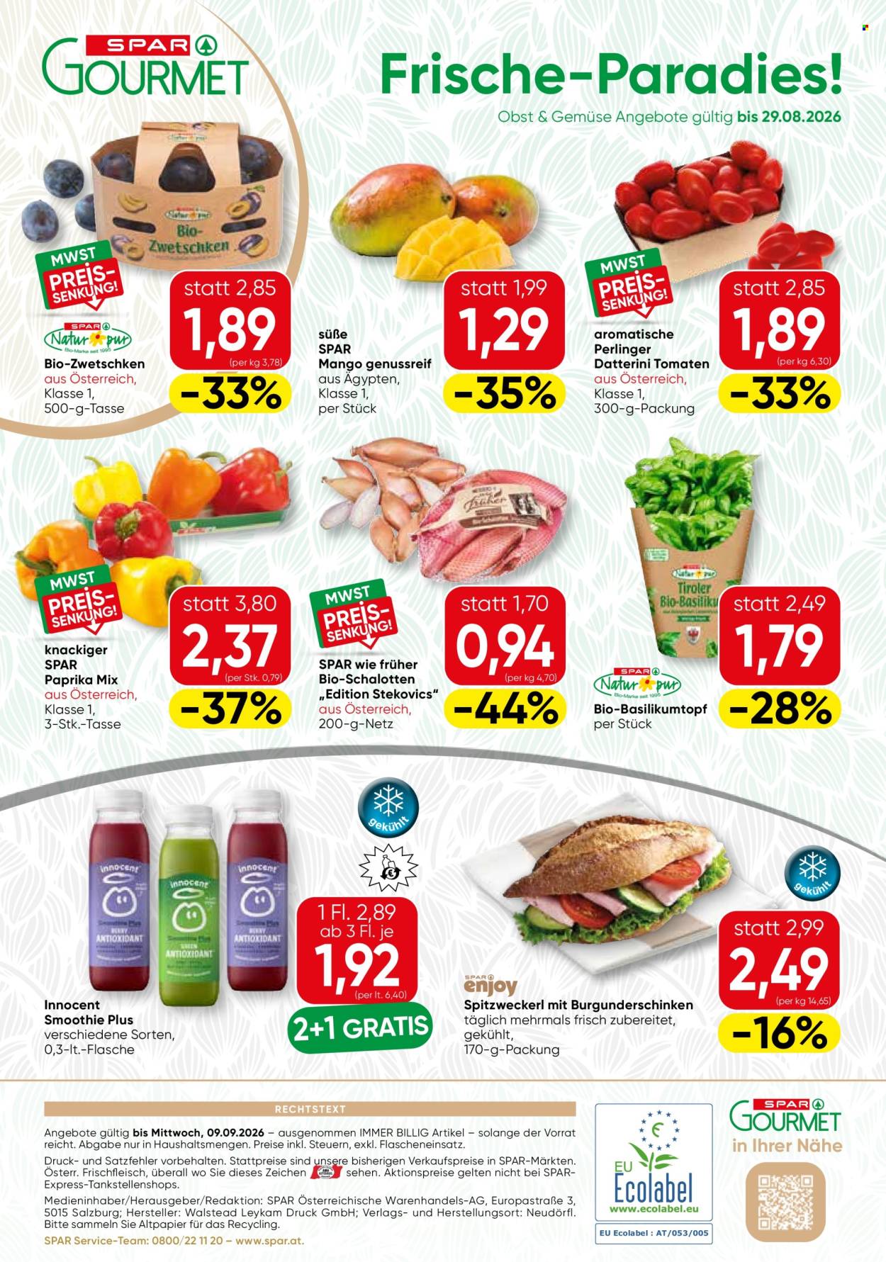 Angebote SPAR - 27.8.2026 - 9.9.2026. Seite 12