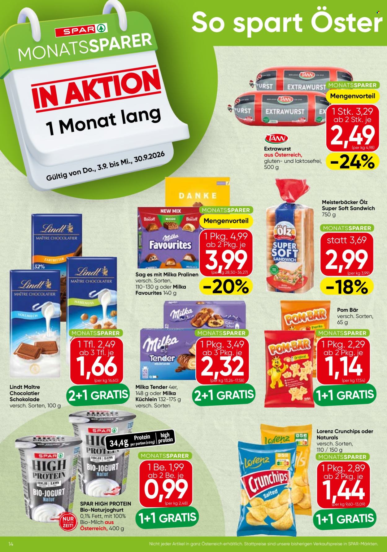 Angebote SPAR - 3.9.2026 - 30.9.2026. Seite 2