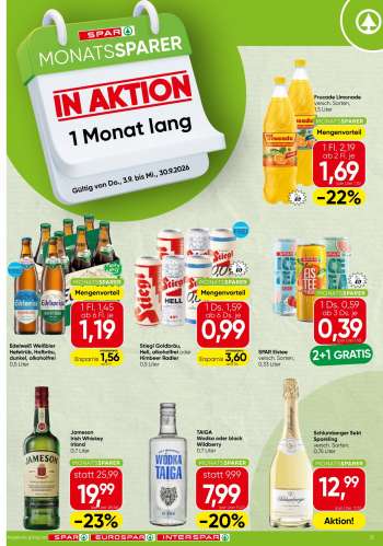 Angebote EUROSPAR - 3.9.2026 - 30.9.2026.