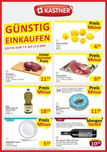 Angebote KASTNER - 7.9.2026 - 12.9.2026.