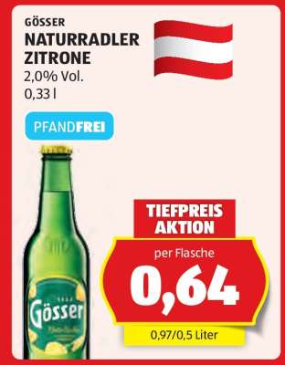 Gösser Naturradler Zitrone