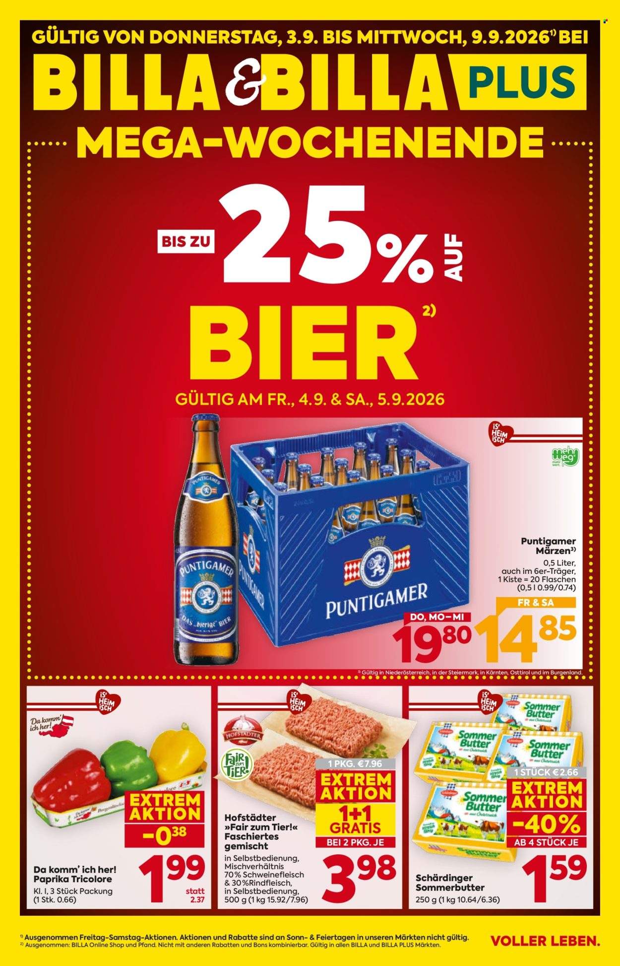 Angebote Billa - 3.9.2026 - 9.9.2026. Seite 1