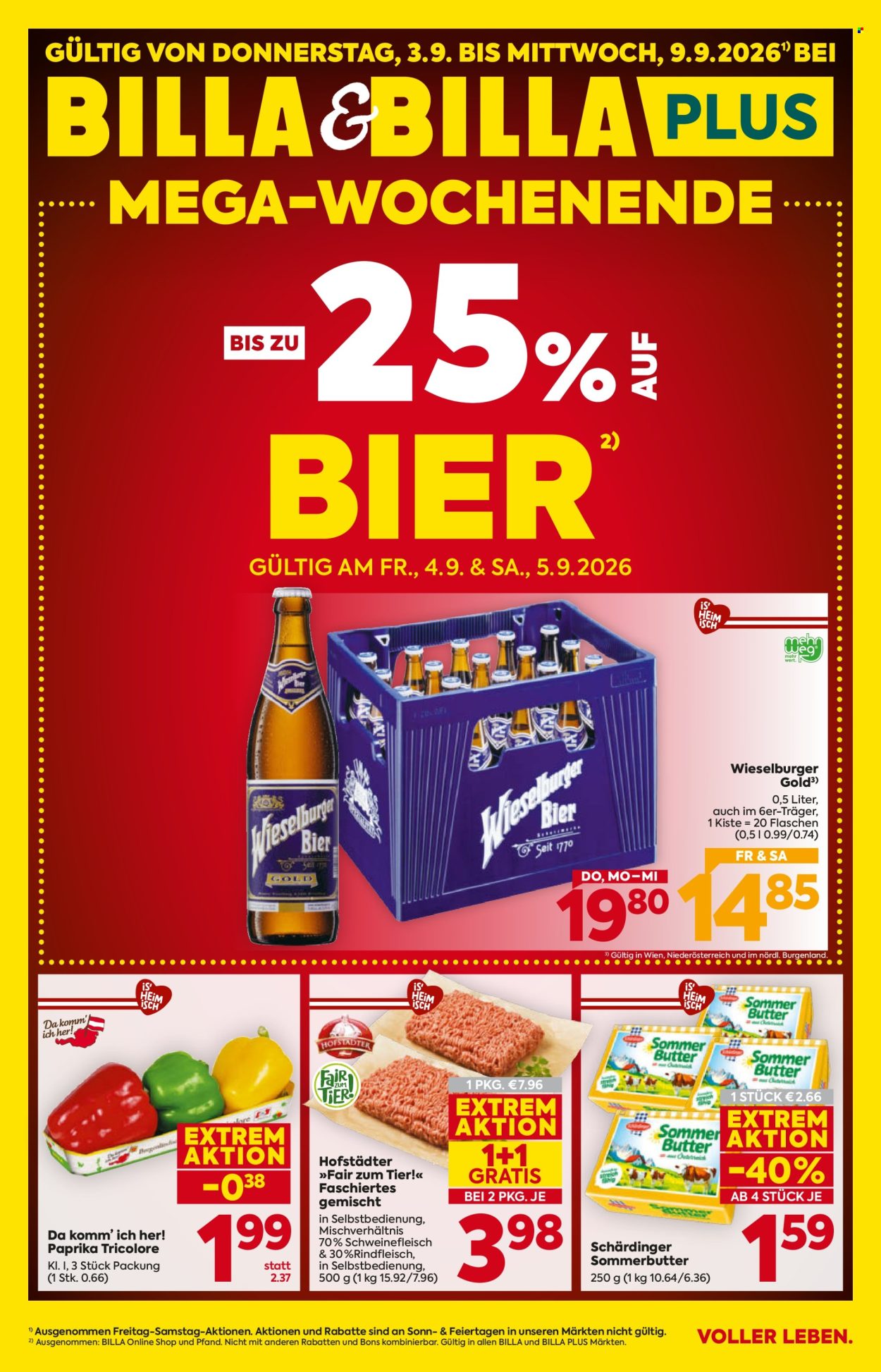 Angebote Billa - 3.9.2026 - 9.9.2026. Seite 1