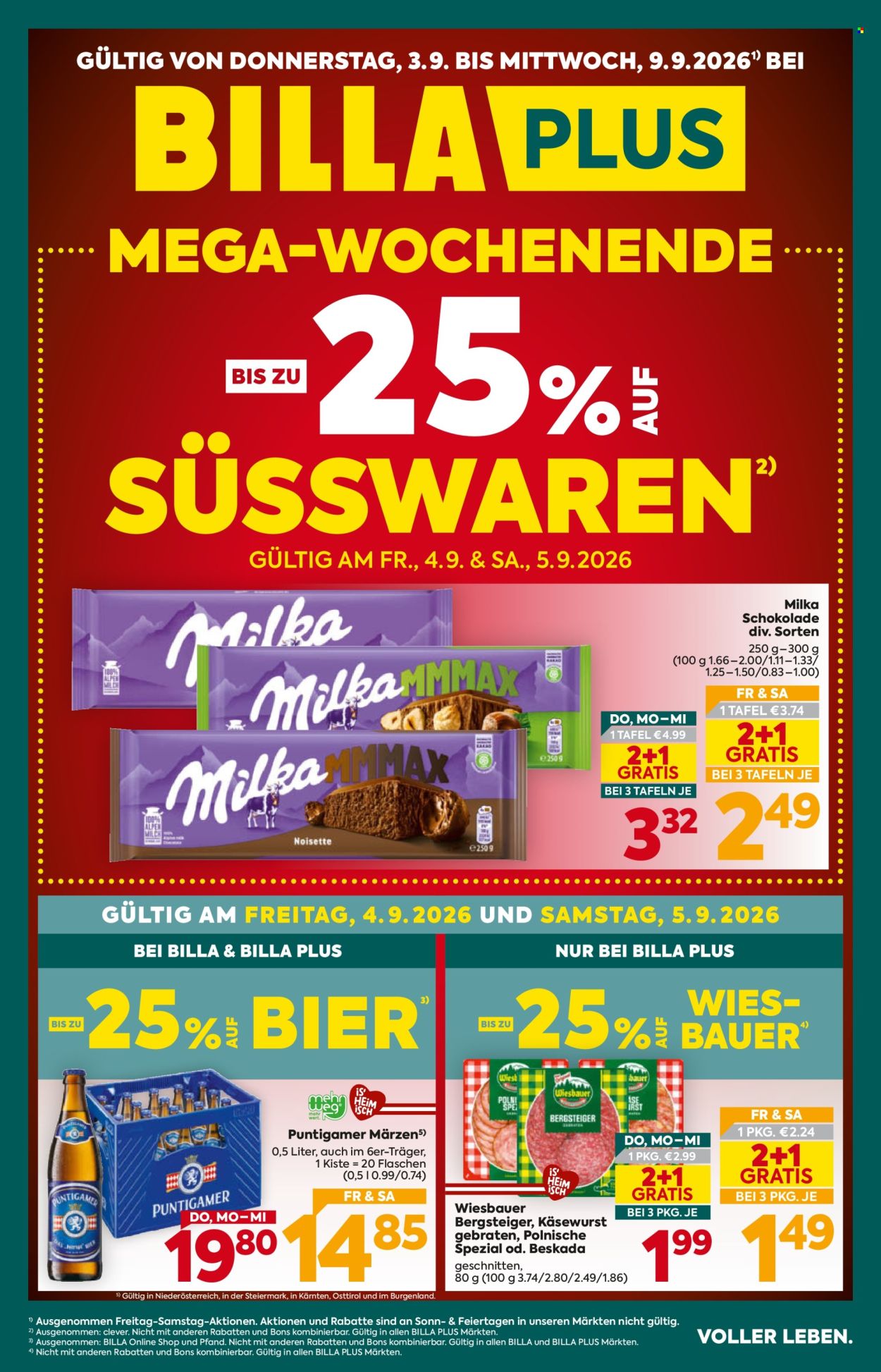 Angebote Billa Plus - 3.9.2026 - 9.9.2026. Seite 1