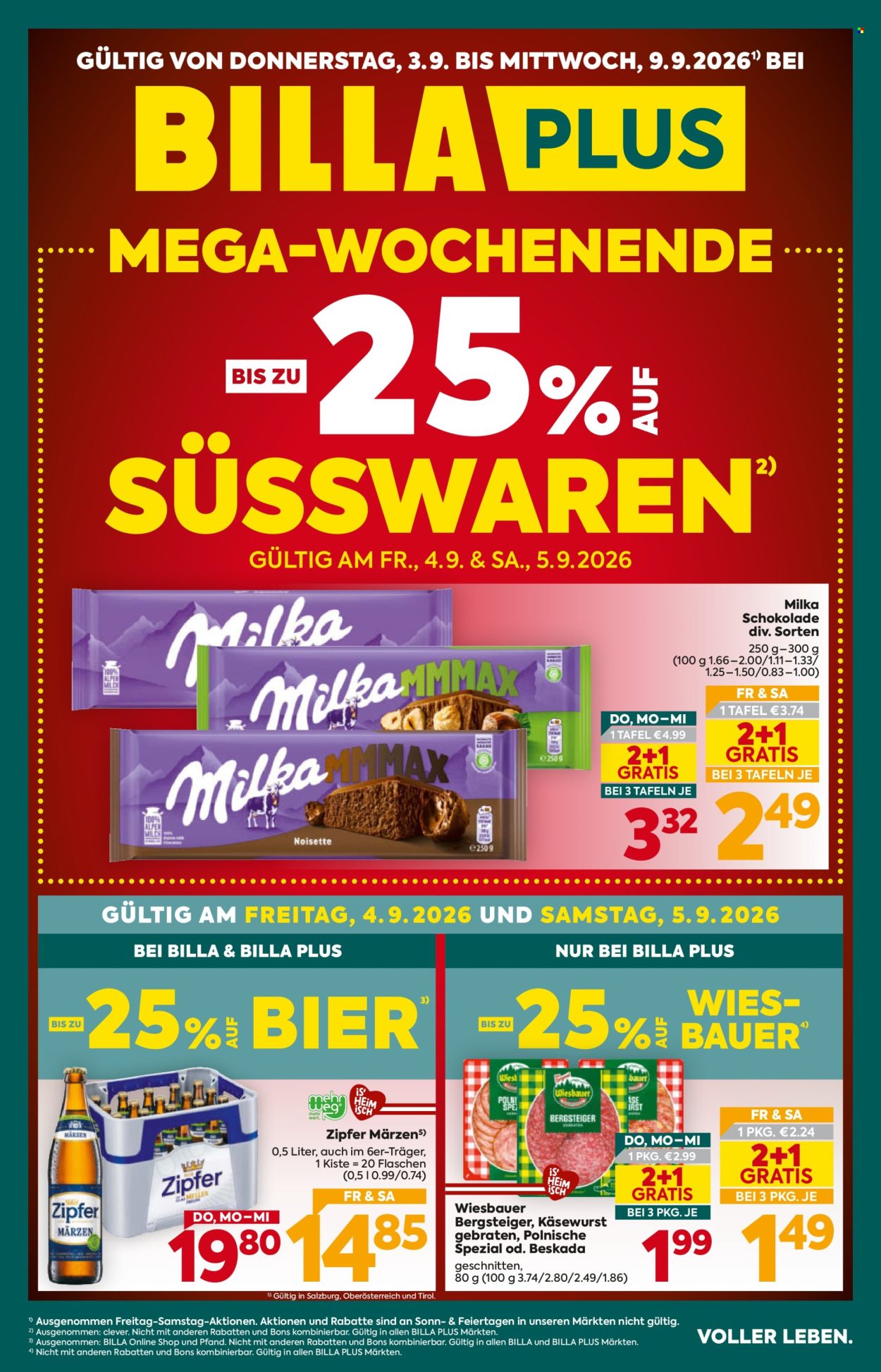 Angebote Billa Plus - 3.9.2026 - 9.9.2026. Seite 1