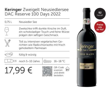 Keringer Zweigelt Neusiedlersee DAC Reserve 100 Days 2022