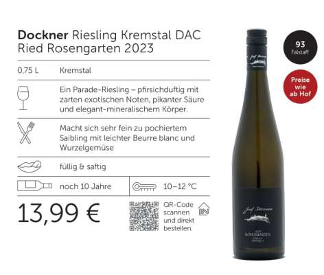 Dockner Riesling Kremstal DAC Ried Rosengarten 2023