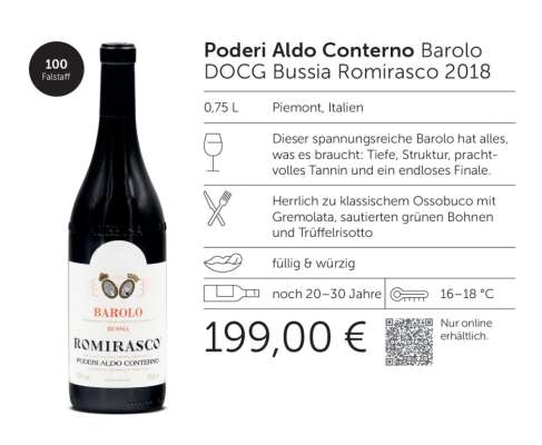 Poderi Aldo Conterno Barolo DOCG Bussia Romirasco 2018