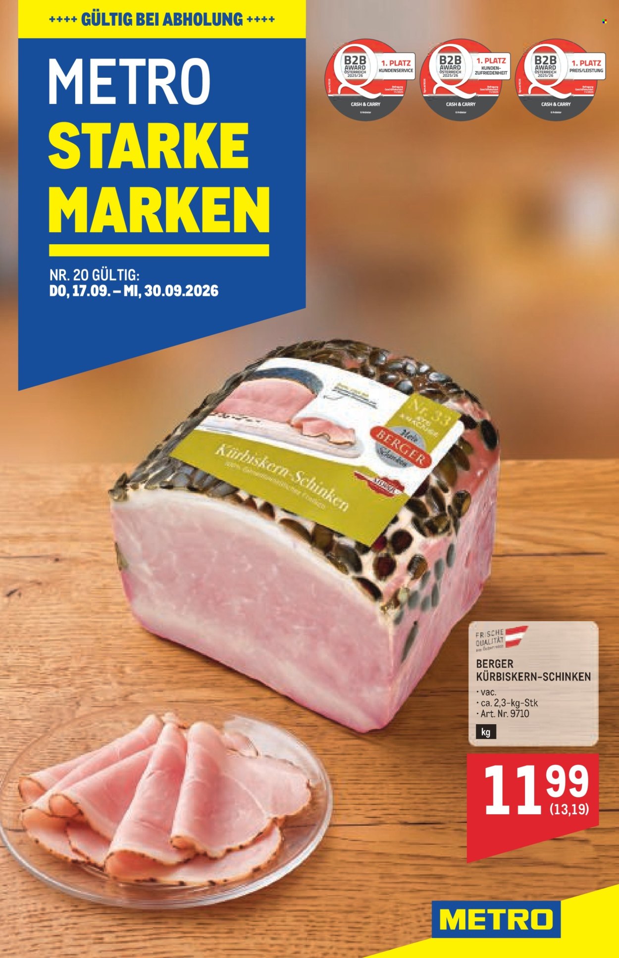 Angebote Metro - 17.9.2026 - 30.9.2026. Seite 1
