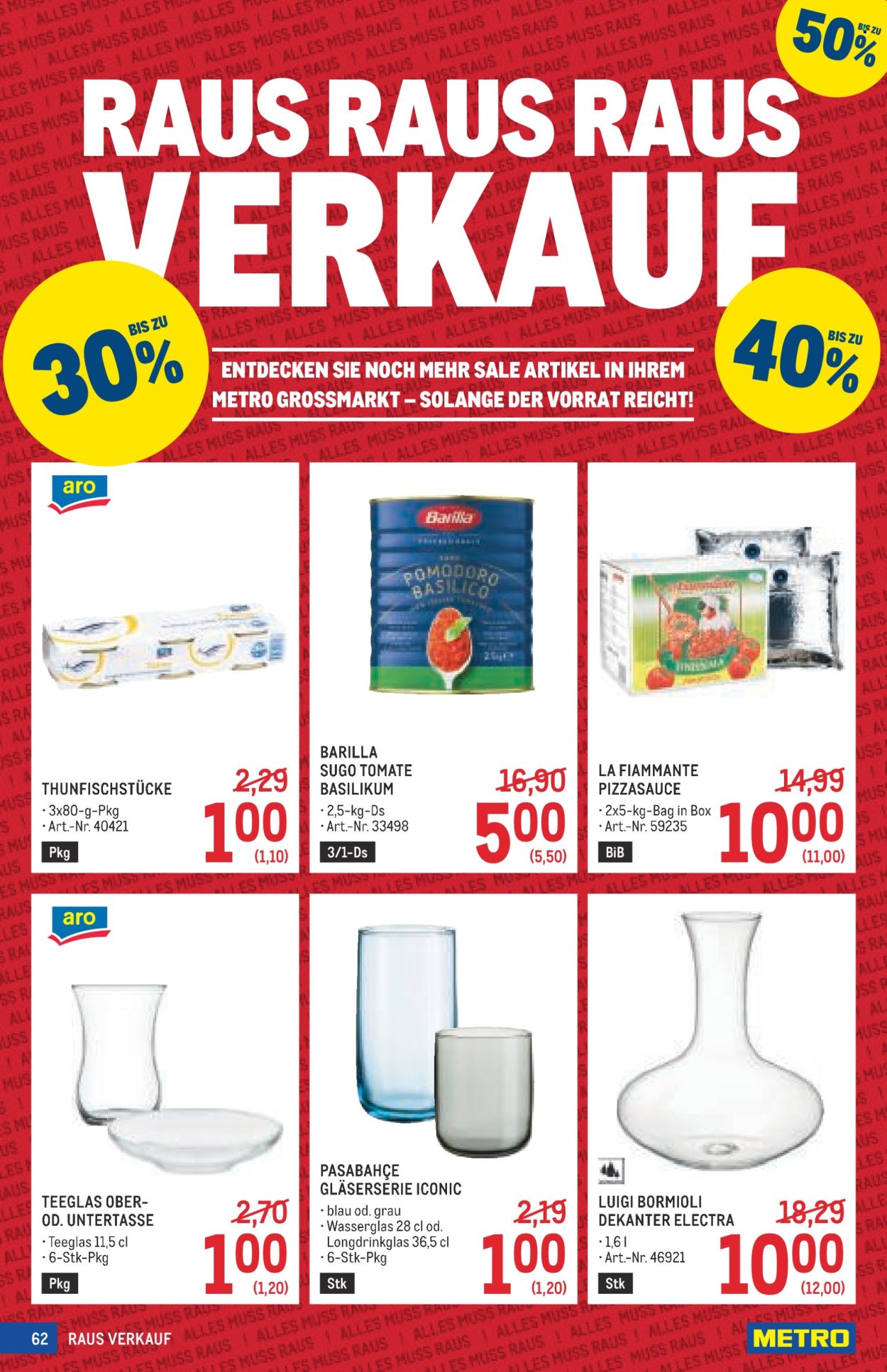 Angebote Metro - 17.9.2026 - 30.9.2026. Seite 62