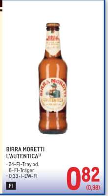 BIRRA MORETTI L‘AUTENTICA