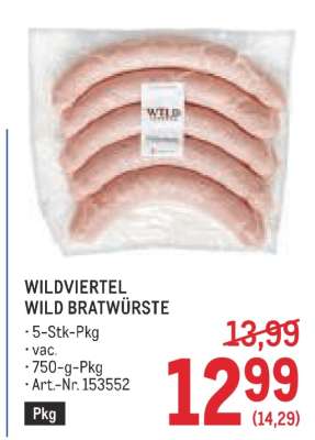 WILDVIERTEL WILD BRATWÜRSTE