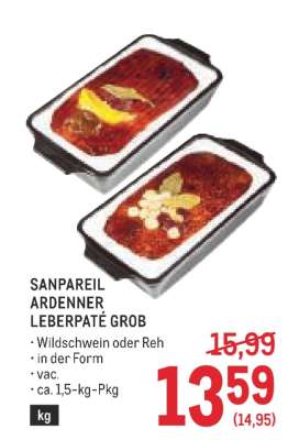 SANPAREIL ARDENNER LEBERPATÉ GROB