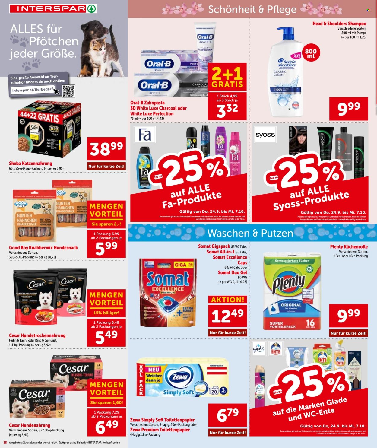 Angebote INTERSPAR - 24.9.2026 - 7.10.2026. Seite 18
