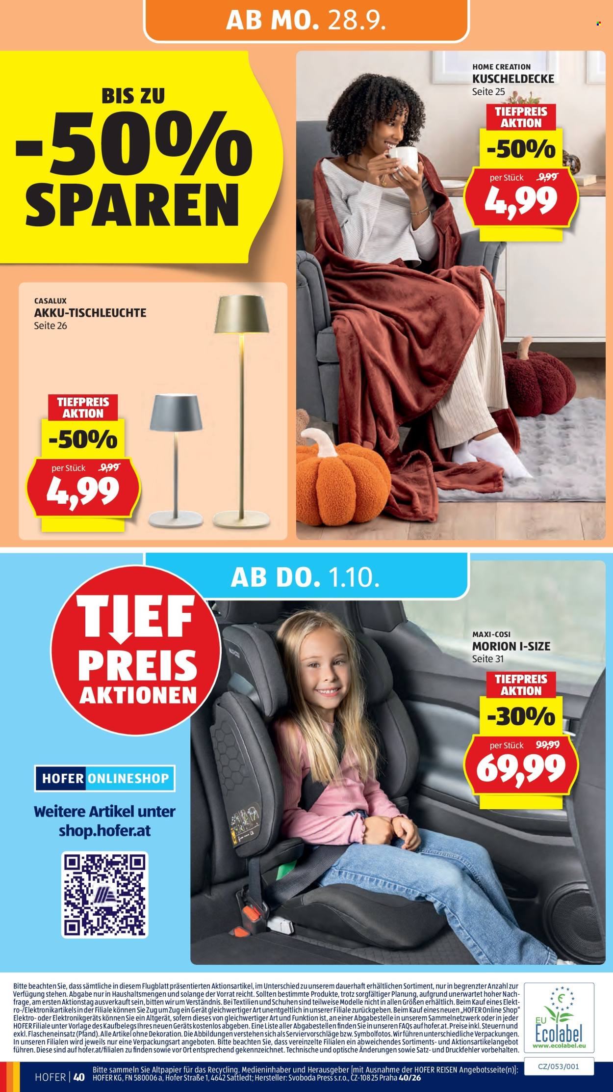 Angebote Hofer - 25.9.2026 - 1.10.2026. Seite 48