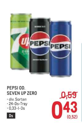 PEPSI OD. SEVEN UP ZERO