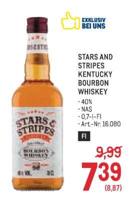 STARS AND STRIPES KENTUCKY BOURBON WHISKEY
