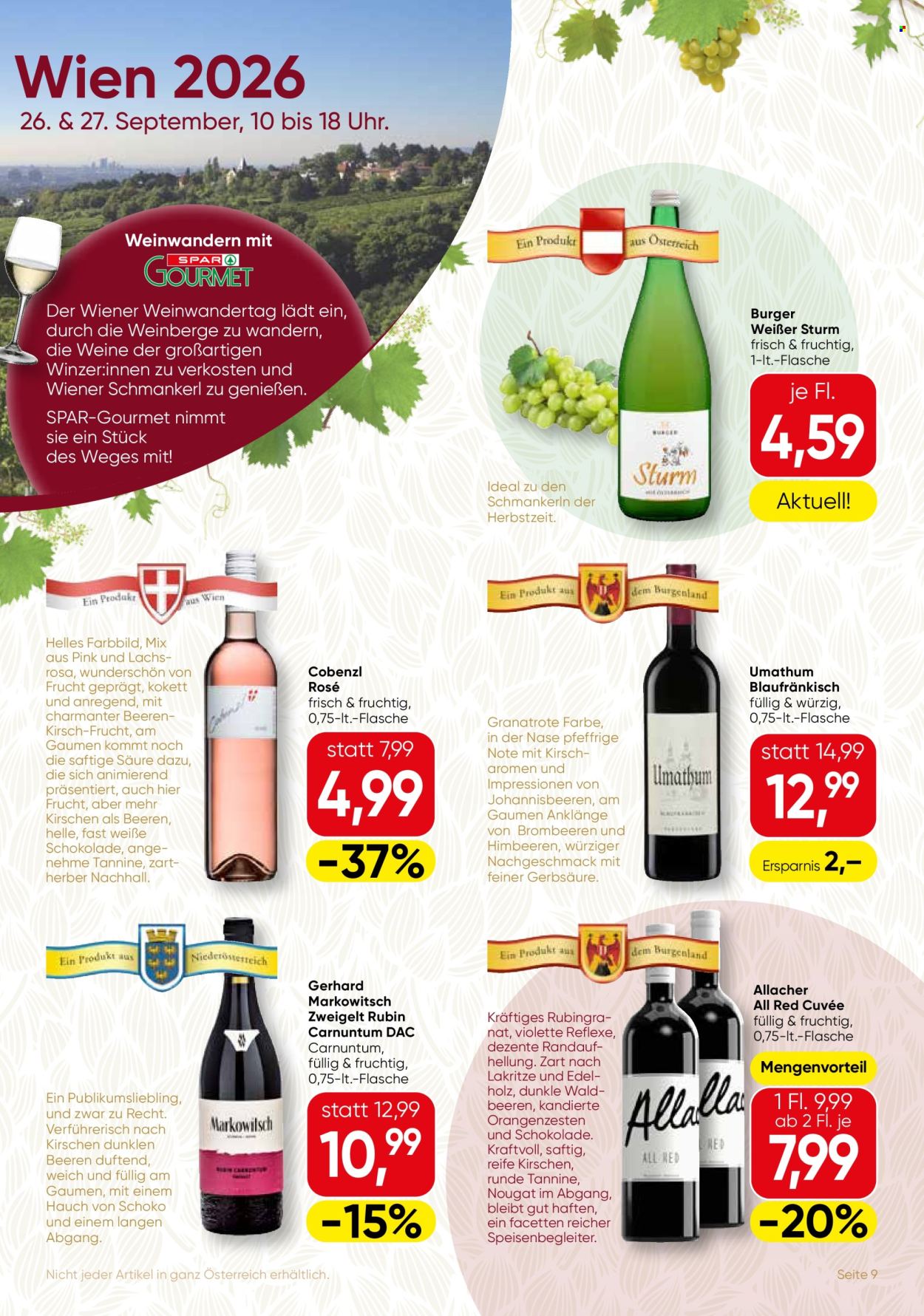 Angebote SPAR - 24.9.2026 - 7.10.2026. Seite 9
