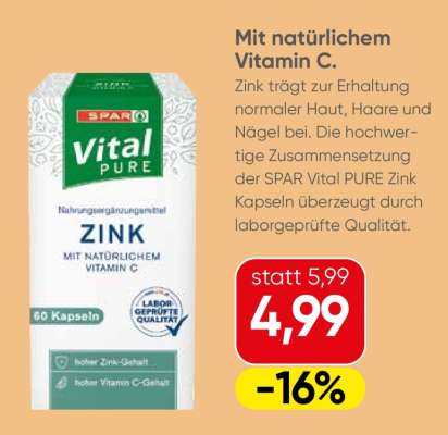 SPAR Vital PURE ZINK