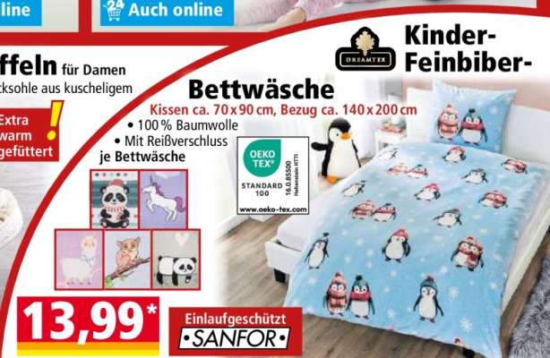 Kinder-Feinbiber-Bettwäsche