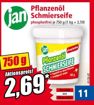 jan Pflanzenöl Schmierseife