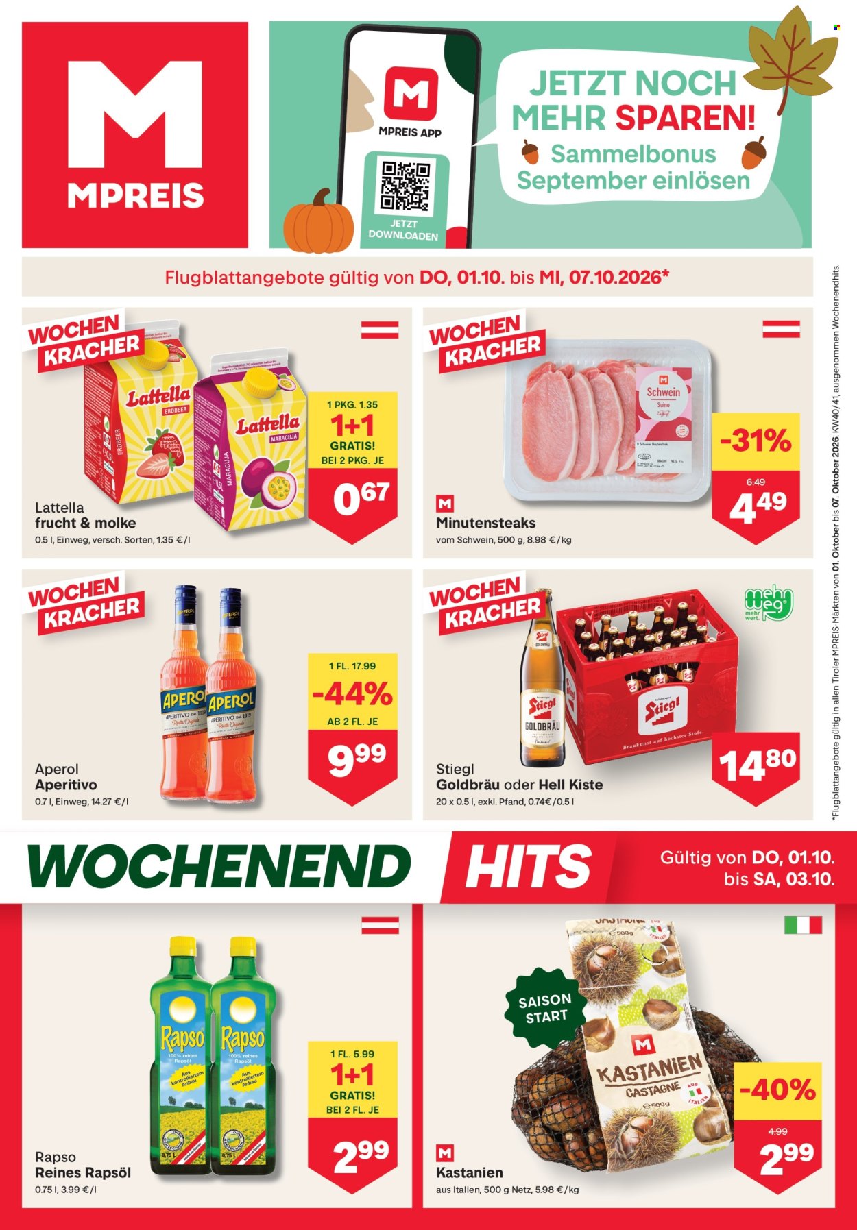 Angebote MPREIS - 1.10.2026 - 7.10.2026. Seite 1