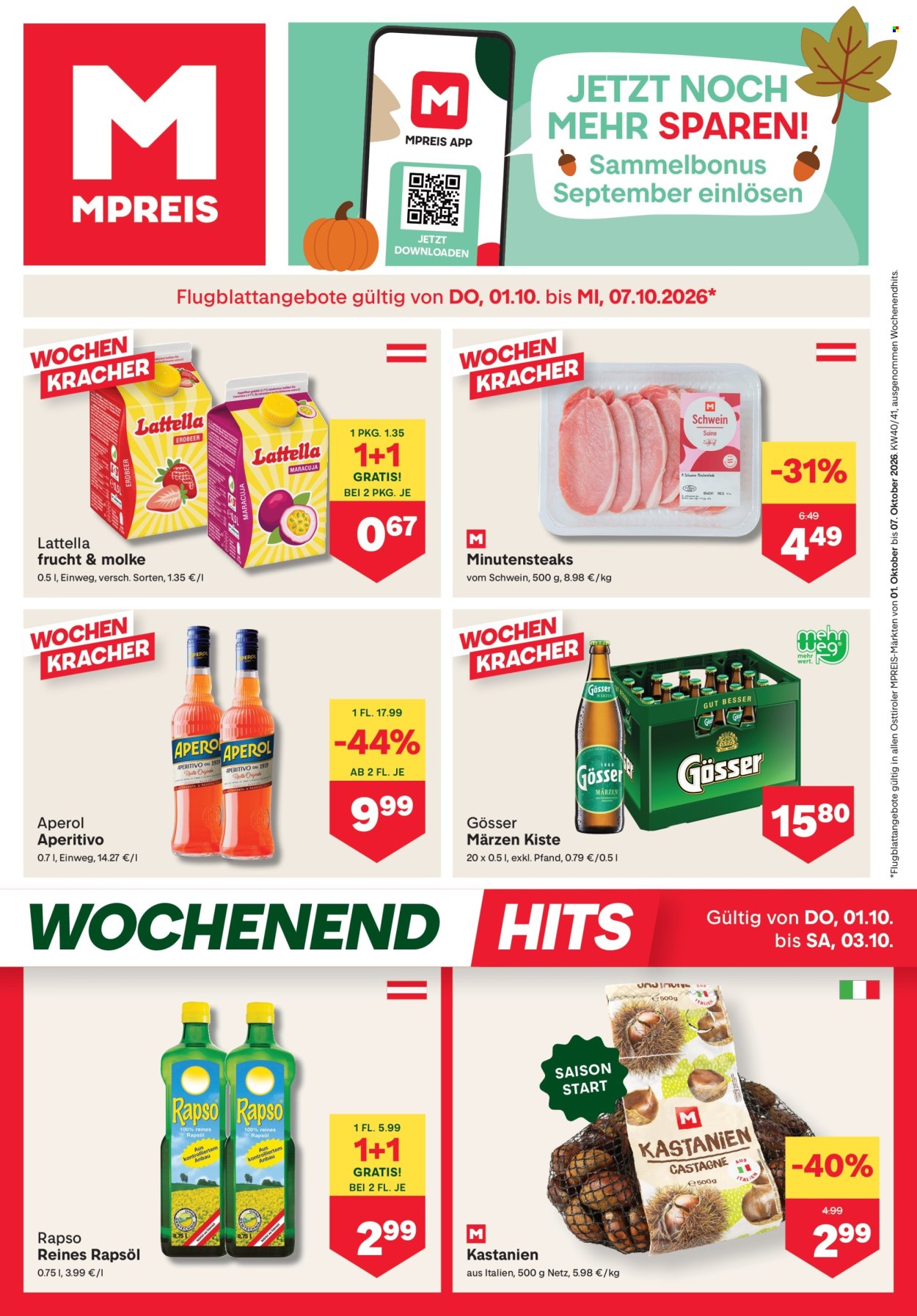 Angebote MPREIS - 1.10.2026 - 7.10.2026. Seite 1