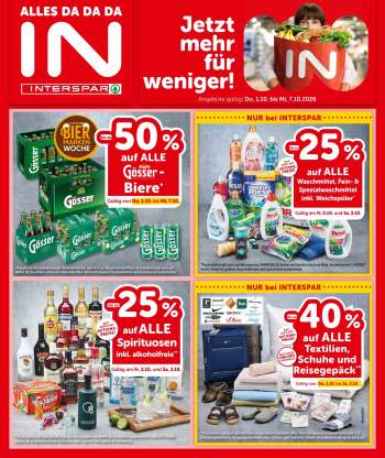 Angebote INTERSPAR - 1.10.2026 - 7.10.2026.
