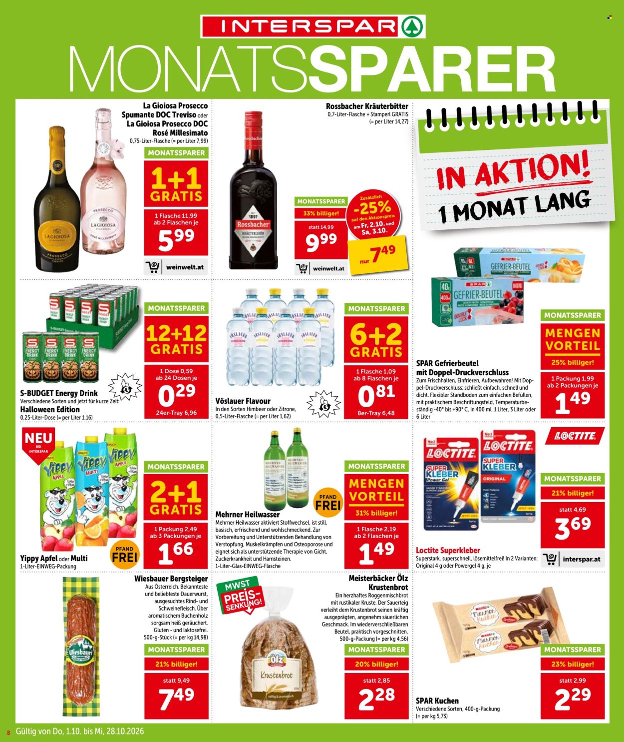 Angebote INTERSPAR - 1.10.2026 - 7.10.2026. Seite 8